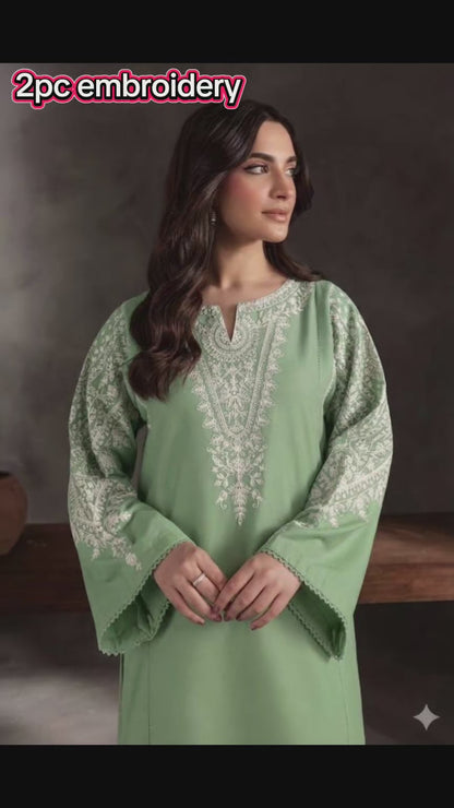 2PC EMBROIDERED DRESS 
