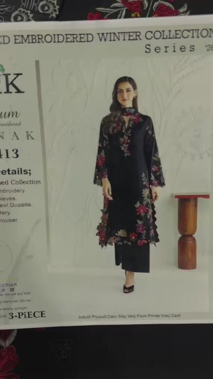 IZNIK Premium | 3PC Emb Suit Premium Air-Jet Dhanak