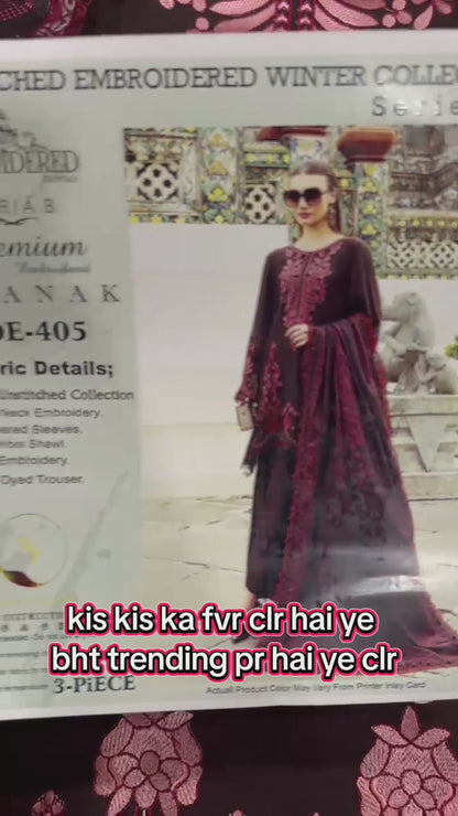 MARIA B Premium | 3PC Emb Suit
Premium Air-Jet Dhanak