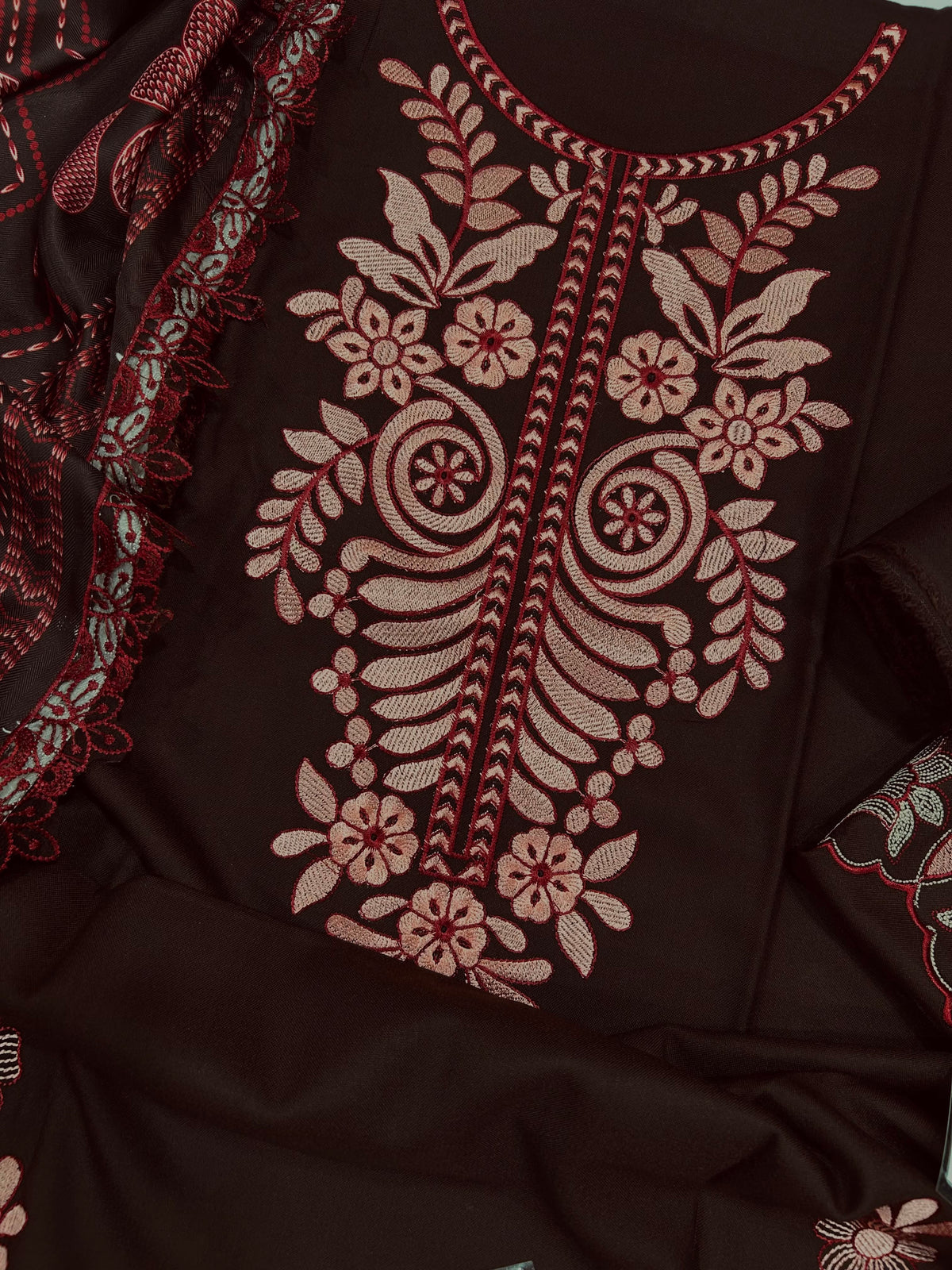 MARIA B Premium | 3PC Emb Suit
Premium Air-Jet Dhanak
