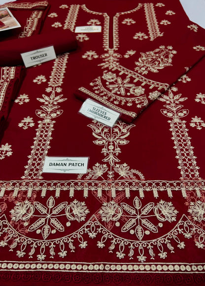 ANEELAS Premium Winter
Heavy Embroidered Dhanak fabric