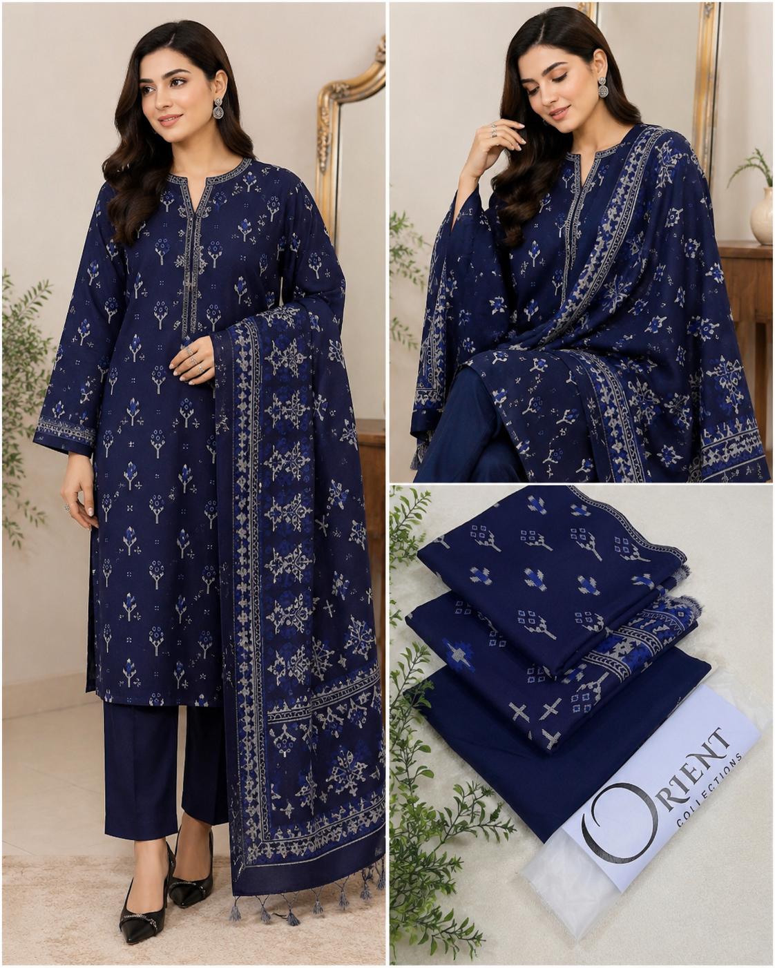 ✨ ORIENT 💯 Original 3PC Printed Dhanak Collection ✨