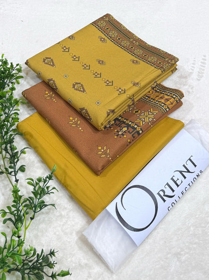 ✨ ORIENT 💯 Original 3PC Printed Dhanak Collection ✨