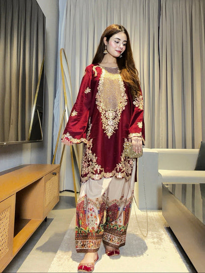 ✨ Ethnic Wear D#435 | Premium Silk 2PC ✨