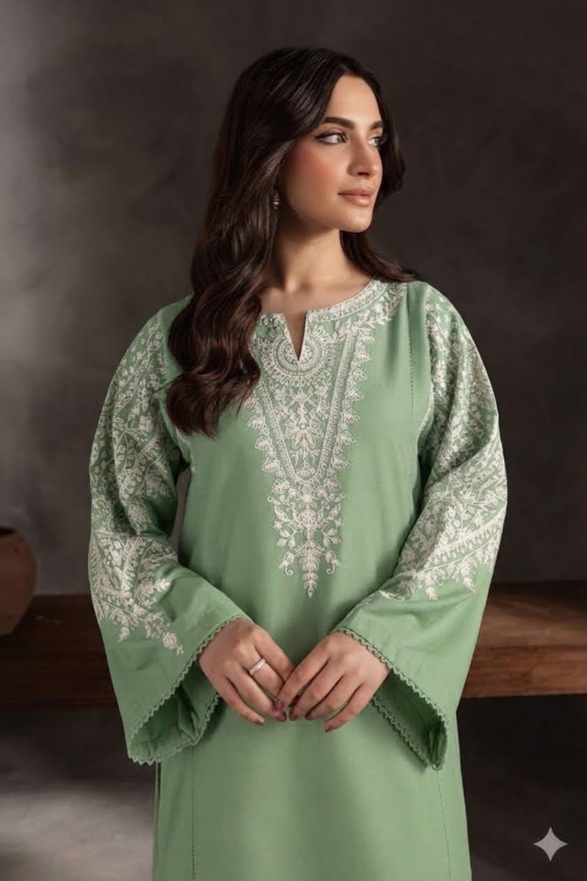 2PC EMBROIDERED DRESS 